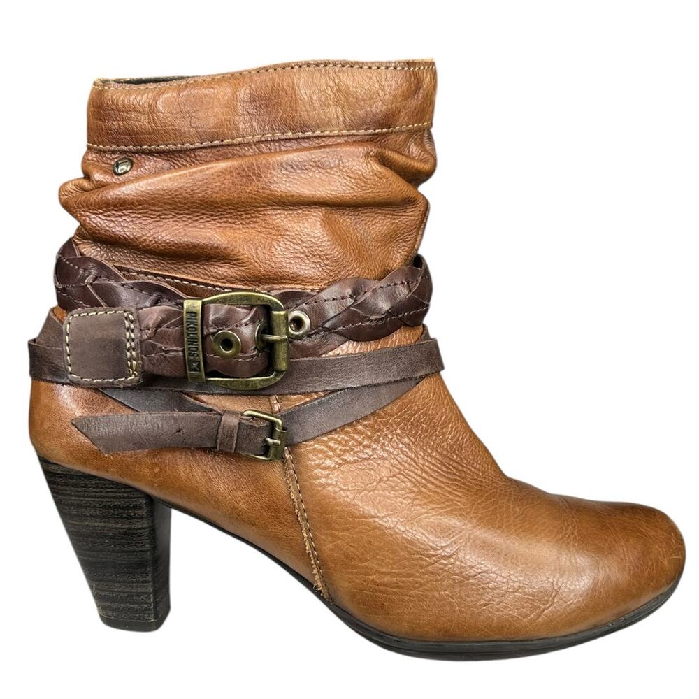 Pikolinos Women’s Verona Brown Leather Ankle Boot Size 39 US 8.5/9